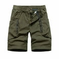 thumbnail image 2 of Xysaqa Men's Big & Tall Cargo Shorts Elastic Waist Outdoor Shorts Mens Casual Cotton Relaxed Fitted Cargo Work Short Pants with Multi Pockets 2X 3X 4X, 2 of 3