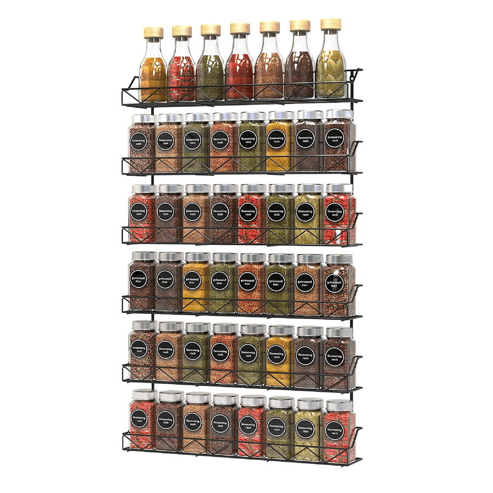 Auledio 2-Pack Spice Rack Organizer, 3-Tier Wall Mounted Storage Rack ...