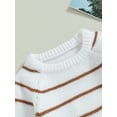 thumbnail image 5 of Bagilaanoe Toddler Baby Girl Boy Knitted Sweater Long Sleeve Stripe Pullover 6M 12M 18M 24M 3T 4T Kids Warm Jumpers Tops Fall Loose Knitwear, 5 of 7