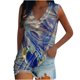 thumbnail image 1 of Camiseta holgada sin mangas con cuello redondo y estampado de flores informales de verano para mujer Pompotops lopia994384, 1 of 5