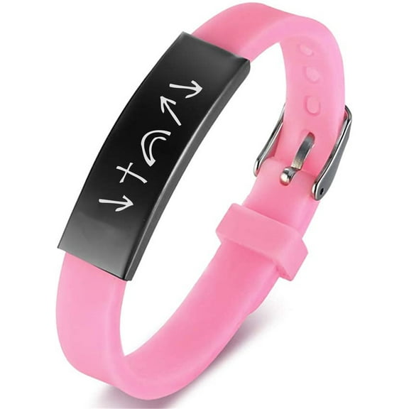 Adjustable Witness He Came He Died He Arose He Ascended He's Coming Back Christ Jesus Wristbands Religious Christian Silicone Bracelets, Pink
