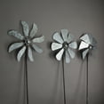 thumbnail image 5 of Zeckos Silver Metal Windmill Wind Spinner Garden Stakes Set of 3, 5 of 6