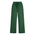 thumbnail image 6 of Nfurl Sweatpants for Women Straight Leg Pants with Pockets Elastic Waist Drawstring Solid Color Basic Sweat Pants Comfy Casual Sweatpant Green,L, 6 of 6
