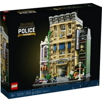 LEGO Icons Police Station 10278 Large Construction Set, Collectible Model Kits for Adults to Build, Modular Buildings Collection