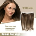 thumbnail image 2 of 16 40.5cm Dark Brown Invisible Hair Extensions Long Straight Synthetic Hair Adjustable Headband Hairpieces No Clip, 2 of 7