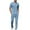 Sky Blue, variant on YYDGH Men's 2 Piece Sets Solid Color Casual Short Sleeve Polo T Shirt Straight Leg Pants with Pockets Fahion Summer Outfits