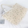 thumbnail image 4 of CoCoMangos Large Straw Tote Bag Lace Beach Shoulder Hand Bags with Zipper for Women, 4 of 6