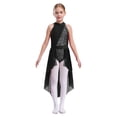 thumbnail image 1 of Yeahdor Robe de Danse Lyrique Moderne Sans Manches en Dentelle Florale Robe de Danse Contemporaine Jupe Justaucorps de Ballet Noir 12, 1 of 7