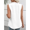 thumbnail image 3 of SHEWIN Women's Tank Tops Ruffle V Neck Boho Sleeveless Blouses Dressy Casual Swiss Dot Smocked Business Work Shirts, 3 of 7