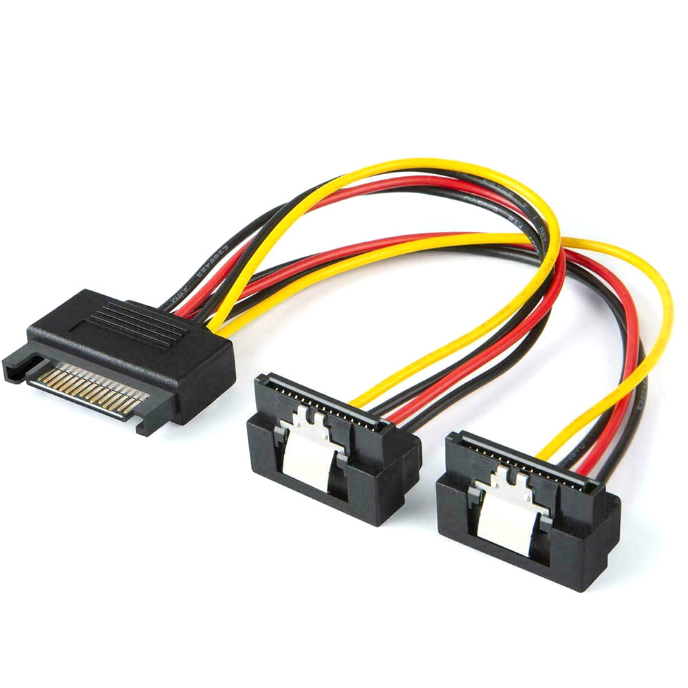 15-Inches 5-Pack SATA to Right Angle SATA Serial ATA Cable 
