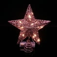 thumbnail image 2 of Gogcaro Christmas Star Tree Topper, 8inch Sequins Xmas Tree Topper, Star Treetop for Home Christmas Tree Decoration, LED Bulbs, Pink, 2 of 7