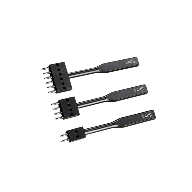 tredstone Punching Tool Set Leather Hole Punch Kit Beginners Comfortable Grip Makes Crafting Easy And Fun Stitching Hole Punch Black 6mm