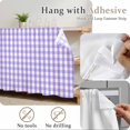 thumbnail image 6 of Buffalo Plaid Small Cabinet Curtains 11"W x 13"L, Farmhouse Purple Checkered Vintage Rustic Sink Skirt Dust-Proof Short Curtain for Bathroom Vanity Storage Cubby Desk, Self Adhesive Privacy Drapes, 6 of 9