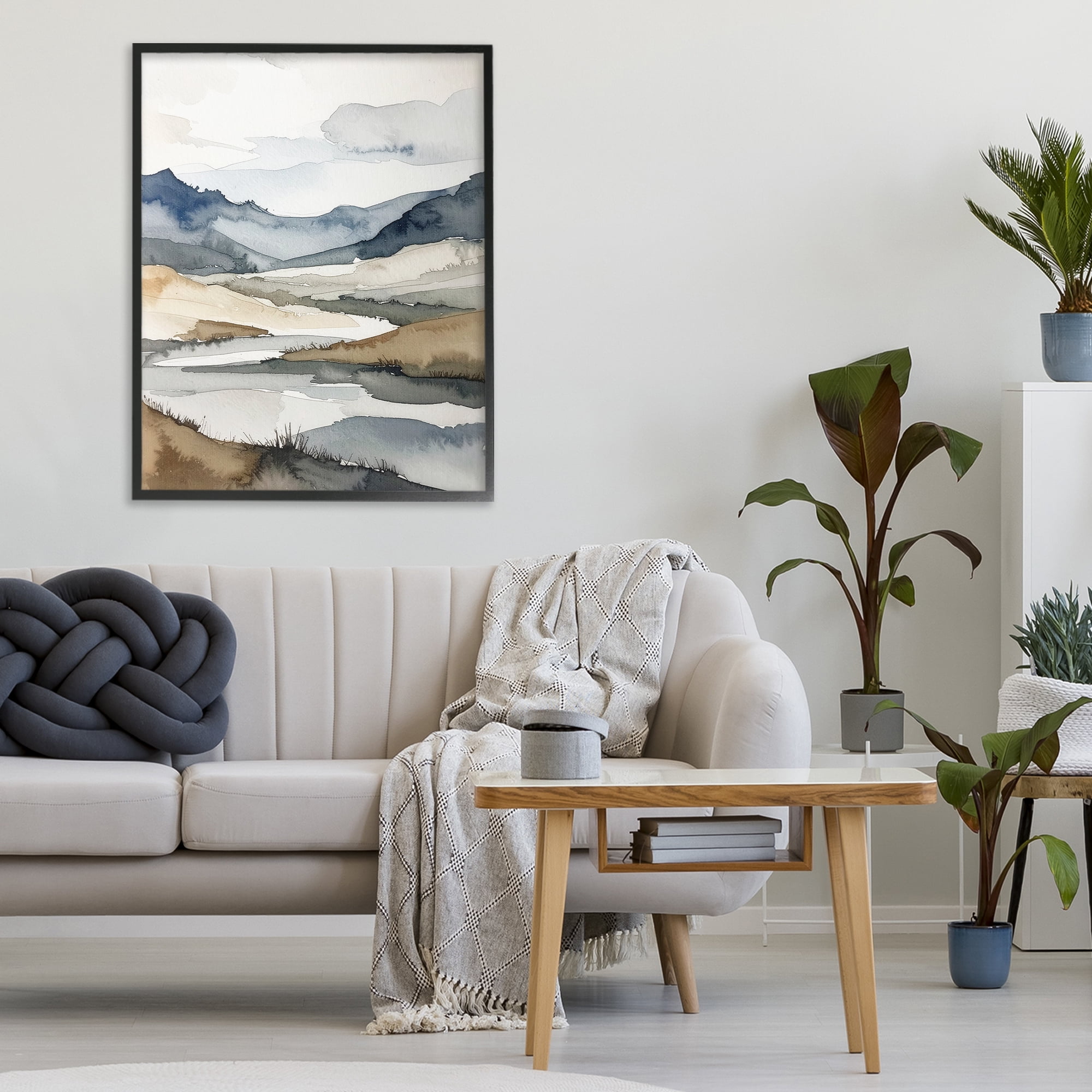 Stupell Industries Flow Of Water River Black Framed Giclee Art, design by Alonza Saunders
