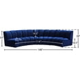 thumbnail image 4 of Meridian Furniture Infinity Navy Velvet 4pc. Modular Sectional, 4 of 4