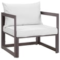 thumbnail image 3 of Modway Fortuna 5 Piece Outdoor Patio Sectional Sofa Set in Brown White, 3 of 6