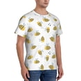 thumbnail image 2 of Vsdgher Bee Print Men's Dry Fit Mesh Athletic Shirts Moisture Wicking Tennis T-Shirt Tops, 2 of 9