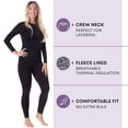 thumbnail image 7 of Rocky Women Thermal Top and Bottom Set Warmer Cold Weather Underwear Set, Black Medium, 7 of 7