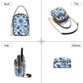 thumbnail image 3 of FORMRS Crossbody Bag for Women Quilted Travel Shoulder Cell Phone Purse with Chain Strap Handbag, Blue Floral Pattern, 3 of 7
