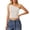 White, variant on IWRICH Women's One Shoulder Tank Tops Stylish Sleeveless Slim Fit Cropped Tee Shirt Summer Tops White XS