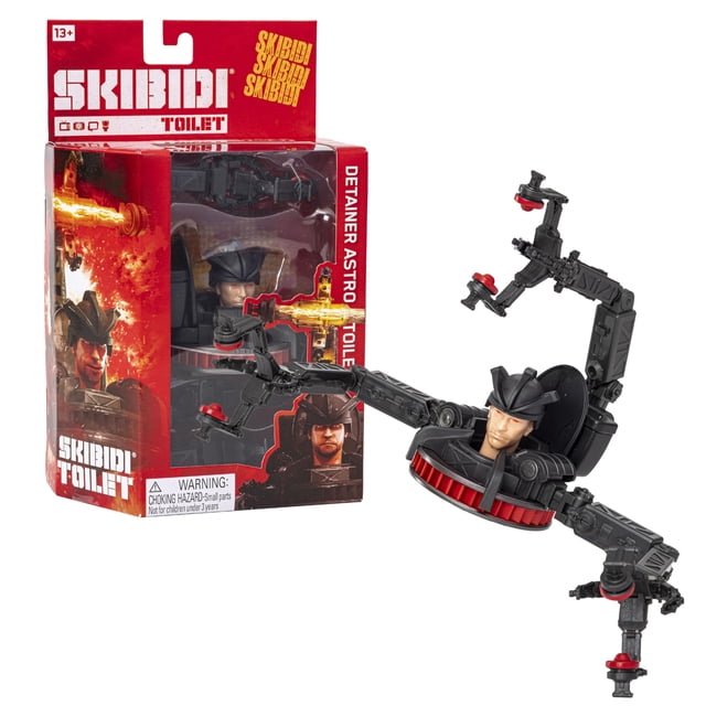Skibidi Toilet Figura Deluxe de Inodoro Astro de Detención Figuras Coleccionables, Mercancía de Skibidi Toilet con Licencia Oficial