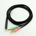 thumbnail image 2 of 1x Double Plug Headphone Audio Cable For Sennheiser (GAME ZERO ONE PC373 PC37X GSP350 500 600 ), 2 of 10