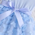 thumbnail image 5 of Loopsun 3-10 Years Girls Solid Short Sleeve Princess Dress Light Blue, 6-7 Years, 5 of 5