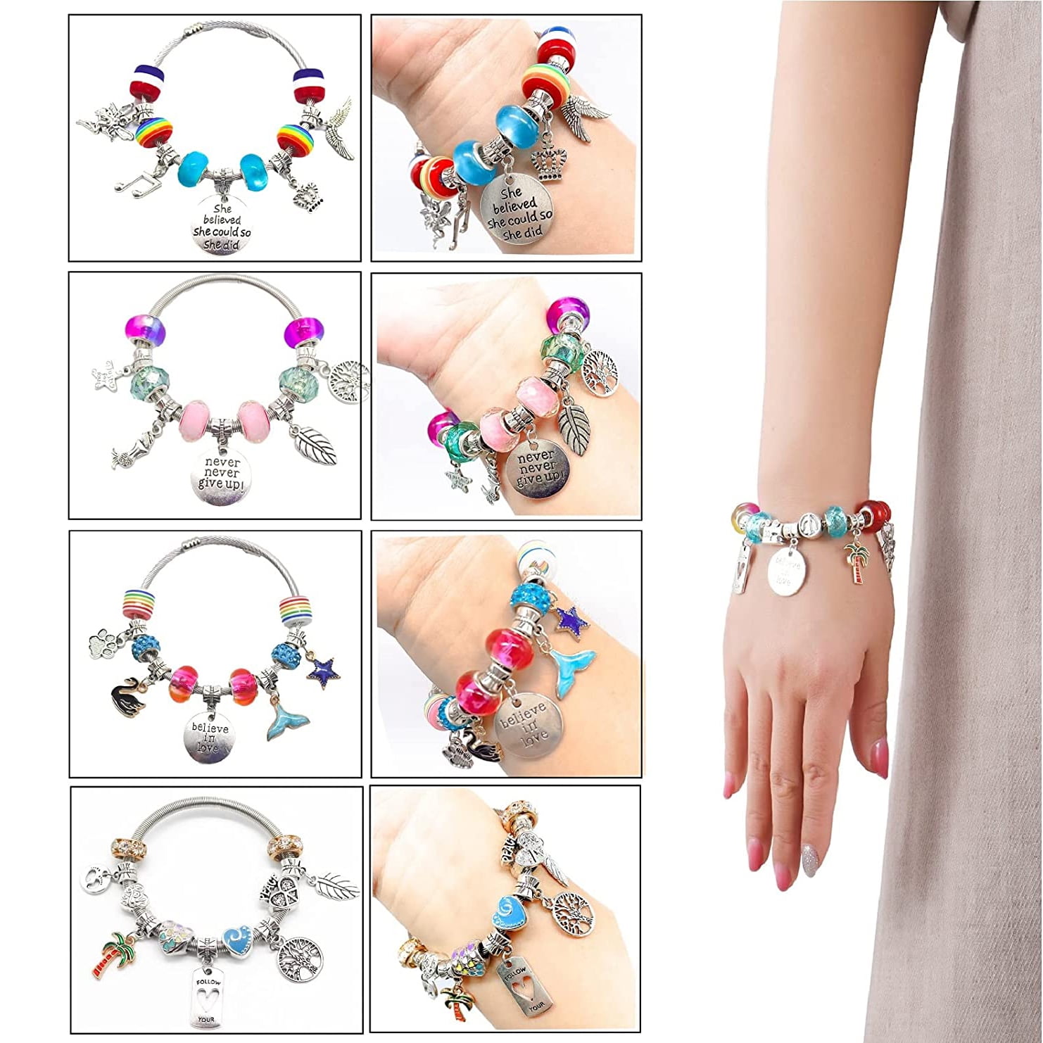 BDBKYWY Charm Bracelet Making Kit & Unicorn/Mermaid Girl Toy- ideal Crafts  for Ages 8-12 Girls who Inspire Imagination and Create Magic with Art Set  and Jewelry… in 2023