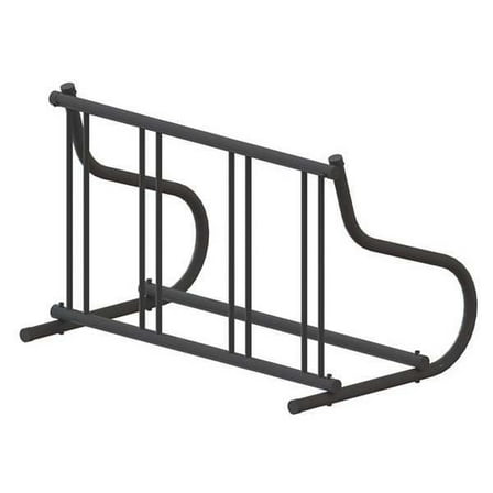 Madrax Bike Rack,1-Sided,4-Bike,48 in.,Black QS-GR114-B