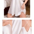 thumbnail image 4 of HomeGardon Nightgowns for Women,Summer Dresses Fashion Women Loose Casual Plus Size Solid Color Home Service Ice Silk Suspender Nightdress,XL-XXXXXL, 4 of 8