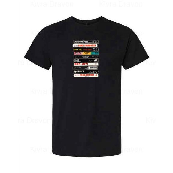 80s Rock Cassette Vintage Concert Music Style Graphic T-Shirt unisex up to 5XL