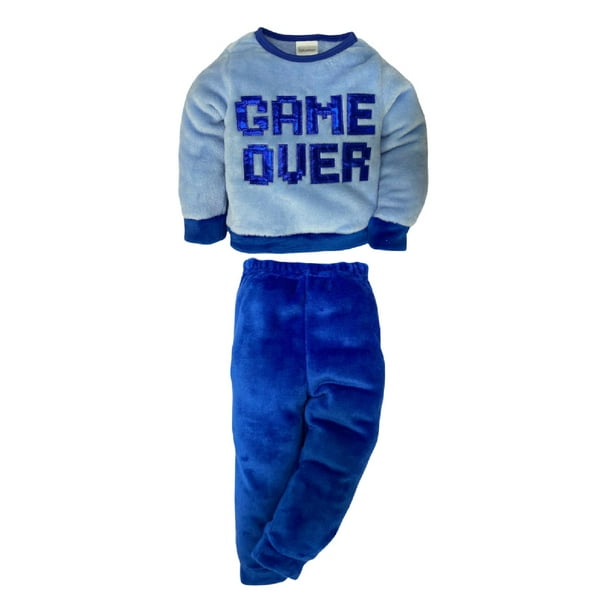 Pijama Kiss Aplicación Bordada para Niño Game Over Baby Kisses Pijama1783