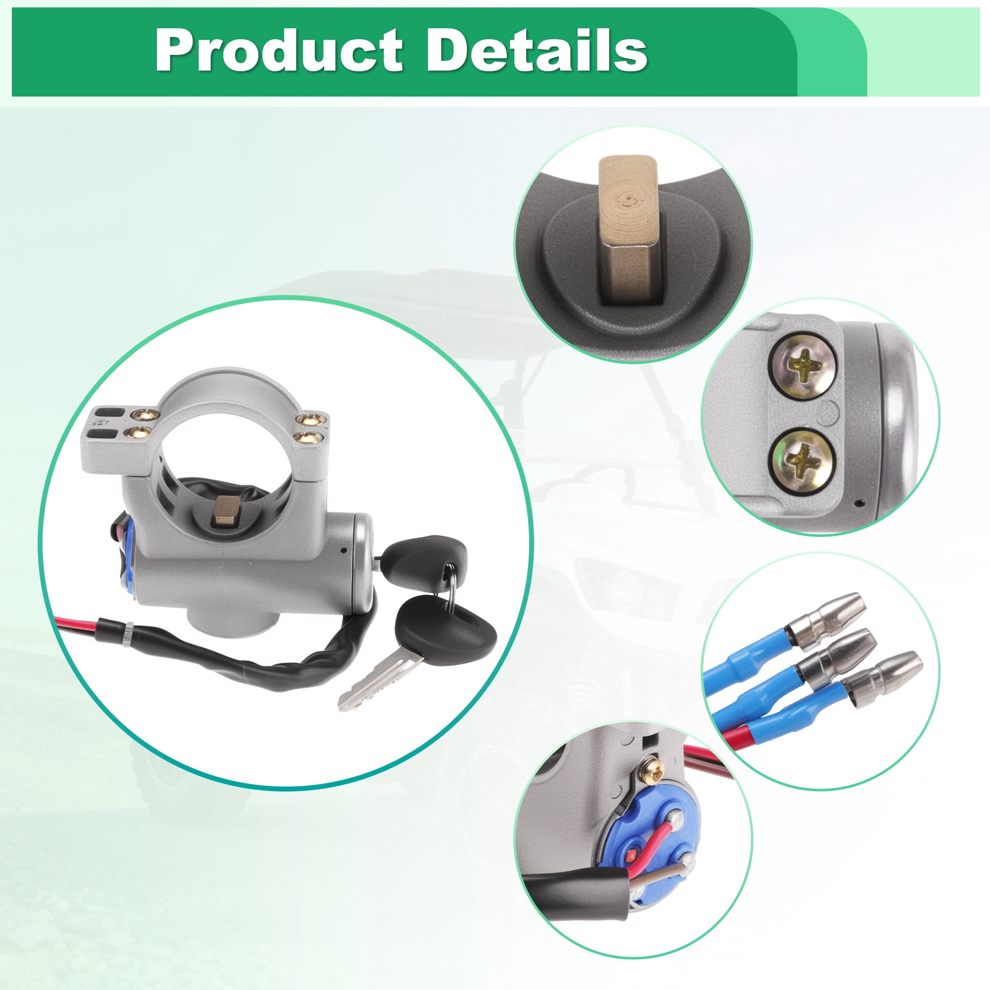Unique Bargains 372001150100 Ignition Switch Lock Set with Keys for Hisun UTV