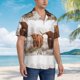 thumbnail image 3 of Fotbe Yak Camisa Hawaiana para Hombre Unisex – Camisa Casual de Verano con Botones de Manga Corta de Algodón y Lino,Large, 3 of 7