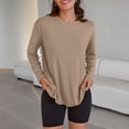 thumbnail image 6 of SUNBS T Shirts for Women Oversized Long Sleeve Basic Crewneck Tee Fall Winter Casual Blouses, Sizes S-3XL, 6 of 7