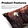 thumbnail image 2 of Halloween Cemetery Velvet Bed Pillow Throw Covers Pillow Inserts Throw Pillows with Unique Patterns - Set of 2, Sizes 16x16, 18x18, 20x20 Inches for Various Occasions, 2 of 6