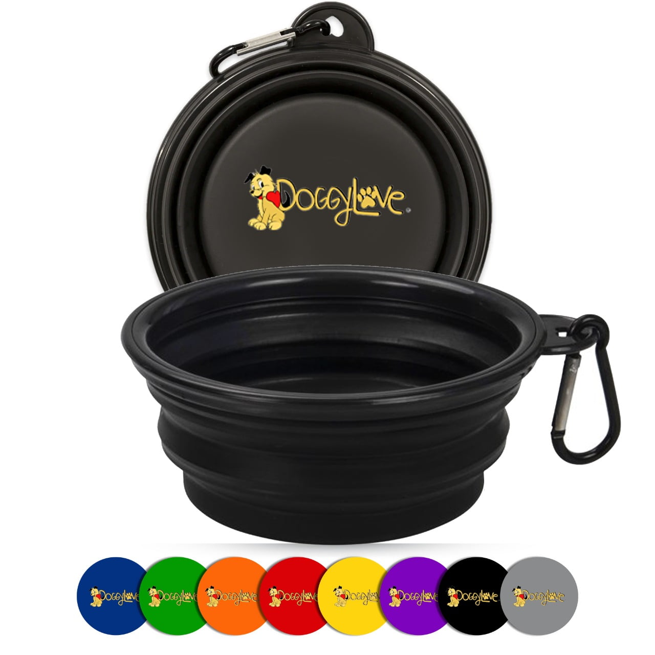 DOGGYLOVE Collapsible Dog Bowls Portable Travel Dog Bowls with Lids