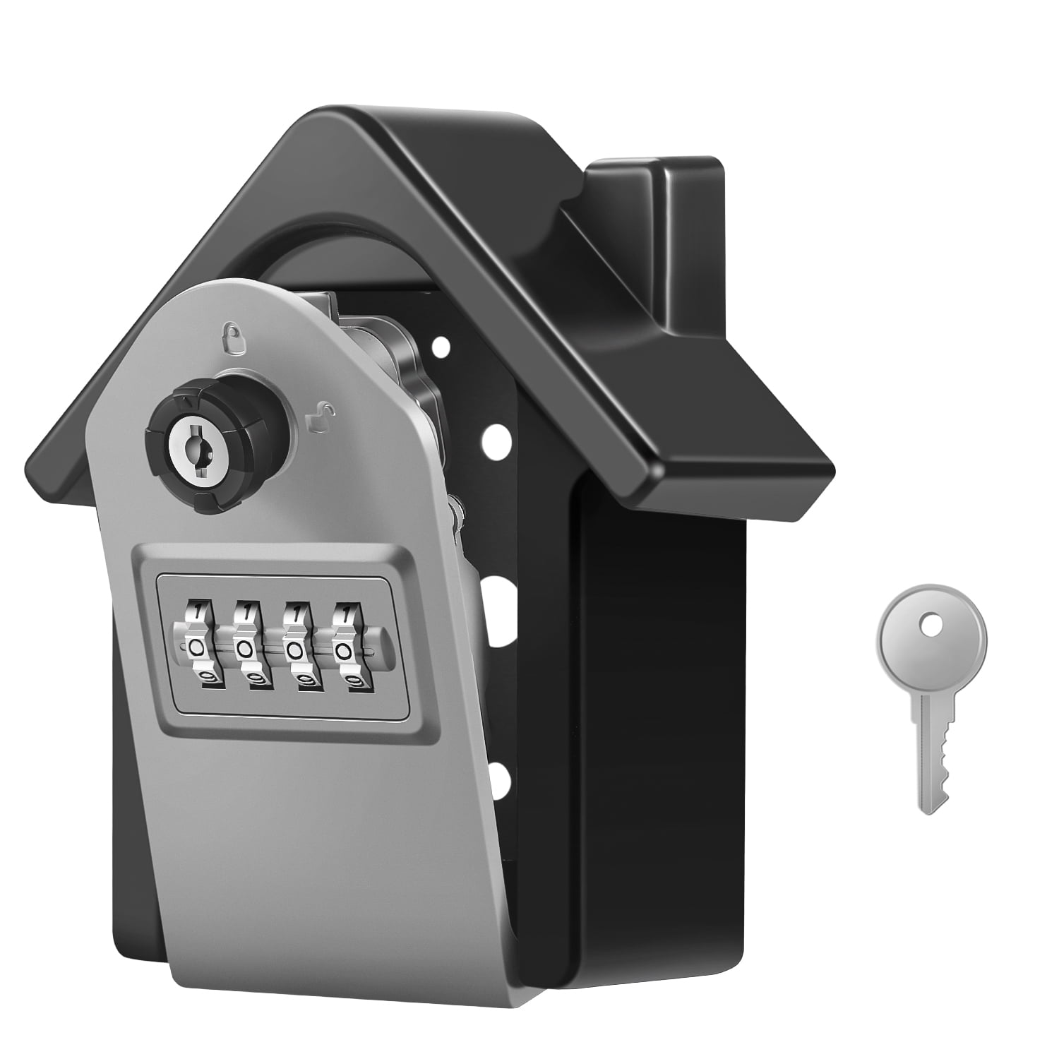 Key Lock Box Key Storage House Shape Safe Box Wall Mounted 4 Digit