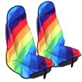 thumbnail image 1 of Funda de asiento de coche LoyaGour, impermeable, arcoíris, 75 x 142 cm, 2 unidades, 1 of 7