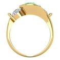 thumbnail image 4 of Three-Stone Engagement Ring for Women - 3.5ct Simulated Green Diamond in 14K Yellow Gold Promise Ring, 4 of 7