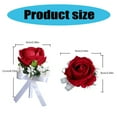 thumbnail image 3 of BQBQERT 5Pcs Wrist Corsages Rose Boutonnieres for Wedding Anniversary Proms Dinner Party, 3 of 13