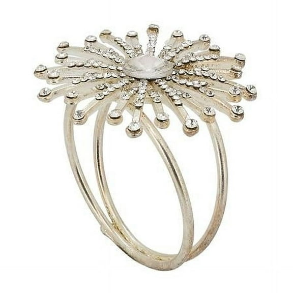 1.5 in. Jewel Starburst Napkin Rings, Gold - Set of 4