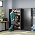 thumbnail image 4 of Letaya Metal Garage Storage Cabinets with Lock Door and Adjustable Shelves, Steel Tool Cabinets for Home,Office,Warehouse Organisieren (Black), 4 of 10