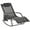 Black, variant on Outsunny Patio Rocking Chair with Mesh Fabric, Outdoor Rocking Sling Sun Lounger with Removable Headrest and Side Pocket for Garden, Deck, Lawn, Black