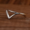 thumbnail image 4 of LD DESIGNS 925 Sterling Silver V Chevron Thumb Ring for Women – High Polished Stackable Wishbone Ring, Minimalist Fashion Engagement Band, 4 of 5