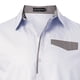 thumbnail image 4 of Camisas s Para Hombre De Vestir Camisa de manga larga de otoño para hombre, camisa de retazos con cuello puntiagudo para a la moda, Top para hombre (White, XXL), 4 of 7