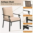 thumbnail image 4 of 5-Piece Outdoor Patio Dining Set, Outdoor Metal Chairs&Square Metal Patio Table, All Weather Outdoor Furniture Dining Set for Patio, Balcony, Lawn, Garden, Backyard (1 Square Table+ 4 Dining Chairs), 4 of 8