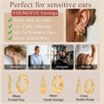 thumbnail image 6 of YEUOYEA 3 Pairs Small Huggie Hoop Earrings Set for Women, Hypoallergenic 14K Gold Plated Hoops, Jewelry Gift, 6 of 6