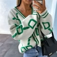 thumbnail image 4 of Suéteres Tipo Cárdigan de Punto Grueso para Mujer, Informales, Abiertos, con Botones, para Invierno, y Otoño Crema S, 4 of 10