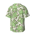 thumbnail image 2 of Disketp Men's Hawaiian Cute Frog Print Shirts Button Down Holiday Beach Shirts-Medium, 2 of 7